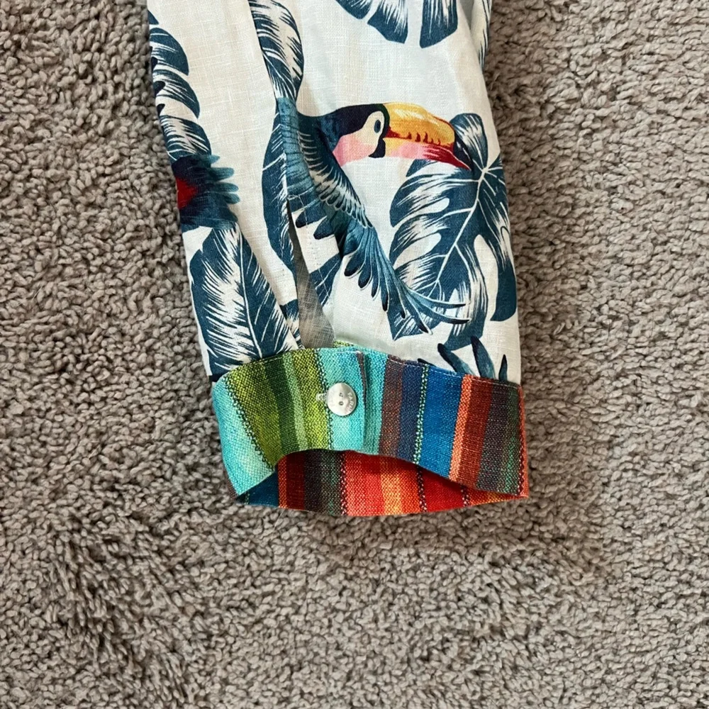 NWT FARM Rio Tropical Toucan Print Jumpsuit Medium 8 - Picture 5 of 10